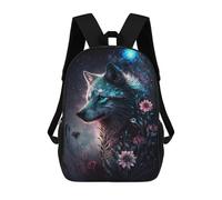 sinyumoney Mochila Infantil Impermeable 3D Enchanted Wolf Fantasy Art 17inch Mochila Escolar Linda Y Casual De Moda Para Niños Y Niñas