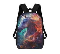 sinyumoney Mochila Infantil Impermeable 3D Galactic Horse Majesty -2 17inch Mochila Escolar Linda Y Casual De Moda Para Niños Y Niñas