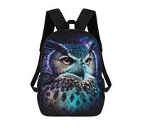 sinyumoney Mochila Infantil Impermeable 3D Galactic Owl Art Print-6 17inch Mochila Escolar Linda Y Casual De Moda Para Niños Y Niñas