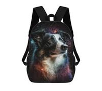sinyumoney Mochila Infantil Impermeable 3D Galactic Pup Portrait -8 17inch Mochila Escolar Linda Y Casual De Moda Para Niños Y Niñas