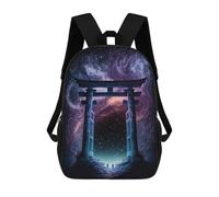 sinyumoney Mochila Infantil Impermeable 3D Galactic Torii Gateway -3 17inch Mochila Escolar Linda Y Casual De Moda Para Niños Y Niñas