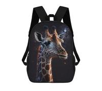 sinyumoney Mochila Infantil Impermeable 3D Giraffe in Space-4 17inch Mochila Escolar Linda Y Casual De Moda Para Niños Y Niñas