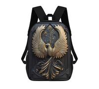 sinyumoney Mochila Infantil Impermeable 3D Golden God Phoenix Deco 17inch Mochila Escolar Linda Y Casual De Moda Para Niños Y Niñas