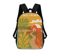 sinyumoney Mochila Infantil Impermeable 3D Indiana Farm Landscape Illustration 17inch Mochila Escolar Linda Y Casual De Moda Para Niños Y Niñas