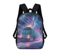 sinyumoney Mochila Infantil Impermeable 3D Interstellar Bus Adventure 17inch Mochila Escolar Linda Y Casual De Moda Para Niños Y Niñas
