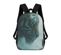 sinyumoney Mochila Infantil Impermeable 3D Journey to The Wild A Giant Tiger Encounter 17inch Mochila Escolar Linda Y Casual De Moda Para Niños Y Niñas