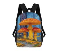 sinyumoney Mochila Infantil Impermeable 3D Magic Forest Mushrooms 17inch Mochila Escolar Linda Y Casual De Moda Para Niños Y Niñas