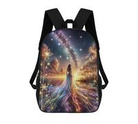 sinyumoney Mochila Infantil Impermeable 3D Magic of The Sky 17inch Mochila Escolar Linda Y Casual De Moda Para Niños Y Niñas