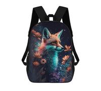 sinyumoney Mochila Infantil Impermeable 3D Magical Fox Garden 17inch Mochila Escolar Linda Y Casual De Moda Para Niños Y Niñas
