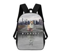 sinyumoney Mochila Infantil Impermeable 3D Mindset Is Everything 17inch Mochila Escolar Linda Y Casual De Moda Para Niños Y Niñas