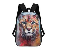 sinyumoney Mochila Infantil Impermeable 3D Palette Puma Painting 17inch Mochila Escolar Linda Y Casual De Moda Para Niños Y Niñas
