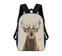 sinyumoney Mochila Infantil Impermeable 3D Red Deer in Winter 17inch Mochila Escolar Linda Y Casual De Moda Para Niños Y Niñas