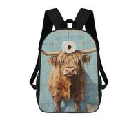 sinyumoney Mochila Infantil Impermeable 3D Scottish Highland Cow Toilet Paper Holder 17inch Mochila Escolar Linda Y Casual De Moda Para Niños Y Niñas