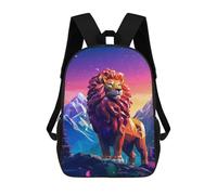 sinyumoney Mochila Infantil Impermeable 3D The Lion Colorful 3d 17inch Mochila Escolar Linda Y Casual De Moda Para Niños Y Niñas