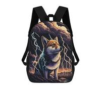 sinyumoney Mochila Infantil Impermeable 3D Thundering Canine Majesty -6 17inch Mochila Escolar Linda Y Casual De Moda Para Niños Y Niñas