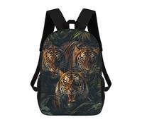 sinyumoney Mochila Infantil Impermeable 3D Tiger Family in Jungle-2 17inch Mochila Escolar Linda Y Casual De Moda Para Niños Y Niñas