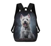 sinyumoney Mochila Infantil Impermeable 3D West Highland White Terrie 17inch Mochila Escolar Linda Y Casual De Moda Para Niños Y Niñas