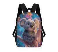 sinyumoney Mochila Infantil Impermeable 3D Winter Koala in Snow 17inch Mochila Escolar Linda Y Casual De Moda Para Niños Y Niñas