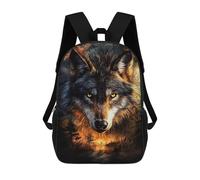 sinyumoney Mochila Infantil Impermeable 3D Wolf in The Wilderness 17inch Mochila Escolar Linda Y Casual De Moda Para Niños Y Niñas