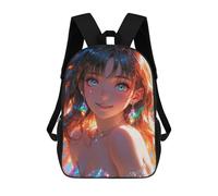 sinyumoney Mochila Infantil Impresa En 3D 17inch Anime Girl with Sparkly Dress Mochila Escolar Ligera De Viaje De Moda Para Niños Y Estudiantes