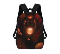 sinyumoney Mochila Infantil Impresa En 3D 17inch Astronaut Holding Fire Mochila Escolar Ligera De Viaje De Moda Para Niños Y Estudiantes