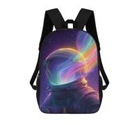 sinyumoney Mochila Infantil Impresa En 3D 17inch Astronaut with Rainbow Helmet -2 Mochila Escolar Ligera De Viaje De Moda Para Niños Y Estudiantes