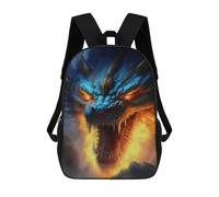 sinyumoney Mochila Infantil Impresa En 3D 17inch Blue Dragon Fire Fantasy Art Mochila Escolar Ligera De Viaje De Moda Para Niños Y Estudiantes