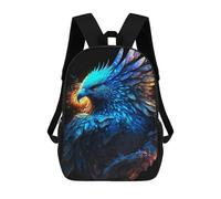 sinyumoney Mochila Infantil Impresa En 3D 17inch Blue Eagle Art Print Mochila Escolar Ligera De Viaje De Moda Para Niños Y Estudiantes