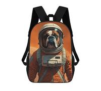 sinyumoney Mochila Infantil Impresa En 3D 17inch Boxer Dog Mars Mochila Escolar Ligera De Viaje De Moda Para Niños Y Estudiantes
