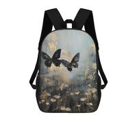 sinyumoney Mochila Infantil Impresa En 3D 17inch Butterfly Garden Art Print Mochila Escolar Ligera De Viaje De Moda Para Niños Y Estudiantes