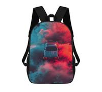 sinyumoney Mochila Infantil Impresa En 3D 17inch Car in Clouds Aesthetic Image Mochila Escolar Ligera De Viaje De Moda Para Niños Y Estudiantes