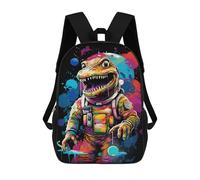 sinyumoney Mochila Infantil Impresa En 3D 17inch Colorful Dinosaur Astronaut Art Print-6 Mochila Escolar Ligera De Viaje De Moda Para Niños Y Estudiantes