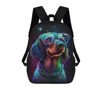 sinyumoney Mochila Infantil Impresa En 3D 17inch Colorful Dog Glasses Art Print -3 Mochila Escolar Ligera De Viaje De Moda Para Niños Y Estudiantes
