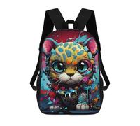 sinyumoney Mochila Infantil Impresa En 3D 17inch Colorful Leopard Art Print-11 Mochila Escolar Ligera De Viaje De Moda Para Niños Y Estudiantes