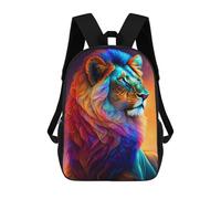 sinyumoney Mochila Infantil Impresa En 3D 17inch Colorful Lion Art Print-2 Mochila Escolar Ligera De Viaje De Moda Para Niños Y Estudiantes