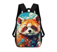 sinyumoney Mochila Infantil Impresa En 3D 17inch Colorful Red Panda Art Print Mochila Escolar Ligera De Viaje De Moda Para Niños Y Estudiantes