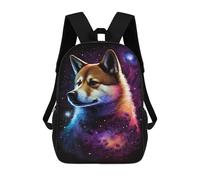sinyumoney Mochila Infantil Impresa En 3D 17inch Cosmic Canine Canvas Print Mochila Escolar Ligera De Viaje De Moda Para Niños Y Estudiantes