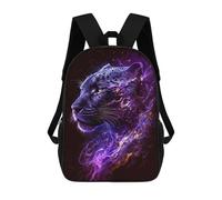 sinyumoney Mochila Infantil Impresa En 3D 17inch Cosmic Panther Face Mochila Escolar Ligera De Viaje De Moda Para Niños Y Estudiantes