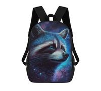 sinyumoney Mochila Infantil Impresa En 3D 17inch Cosmic Raccoon Art Print-22 Mochila Escolar Ligera De Viaje De Moda Para Niños Y Estudiantes