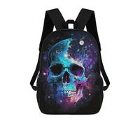 sinyumoney Mochila Infantil Impresa En 3D 17inch Cosmic Skull Art Print-2 Mochila Escolar Ligera De Viaje De Moda Para Niños Y Estudiantes