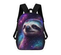 sinyumoney Mochila Infantil Impresa En 3D 17inch Cosmic Sloth Portrait-2 Mochila Escolar Ligera De Viaje De Moda Para Niños Y Estudiantes