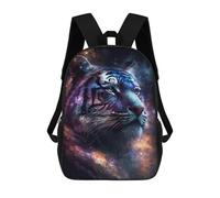 sinyumoney Mochila Infantil Impresa En 3D 17inch Cosmic Tiger Portrait-37 Mochila Escolar Ligera De Viaje De Moda Para Niños Y Estudiantes