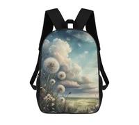 sinyumoney Mochila Infantil Impresa En 3D 17inch Dandelions in A Dreamy Landscape Mochila Escolar Ligera De Viaje De Moda Para Niños Y Estudiantes