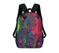 sinyumoney Mochila Infantil Impresa En 3D 17inch Demon Girl with Skull Mochila Escolar Ligera De Viaje De Moda Para Niños Y Estudiantes