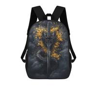 sinyumoney Mochila Infantil Impresa En 3D 17inch Dragon Sword Fantasy Artwork Mochila Escolar Ligera De Viaje De Moda Para Niños Y Estudiantes