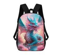 sinyumoney Mochila Infantil Impresa En 3D 17inch Dreamy Flower Dragon Art Mochila Escolar Ligera De Viaje De Moda Para Niños Y Estudiantes