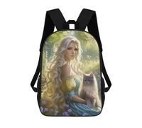 sinyumoney Mochila Infantil Impresa En 3D 17inch Enchanted Forest Fantasy -2 Mochila Escolar Ligera De Viaje De Moda Para Niños Y Estudiantes