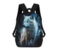 sinyumoney Mochila Infantil Impresa En 3D 17inch Enchanted Wolf Fantasy Art Print Mochila Escolar Ligera De Viaje De Moda Para Niños Y Estudiantes