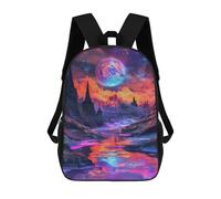 sinyumoney Mochila Infantil Impresa En 3D 17inch Fantasy Alien Planet Landscape Mochila Escolar Ligera De Viaje De Moda Para Niños Y Estudiantes