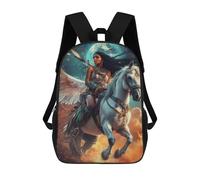 sinyumoney Mochila Infantil Impresa En 3D 17inch Fantasy Winged Rider Mochila Escolar Ligera De Viaje De Moda Para Niños Y Estudiantes